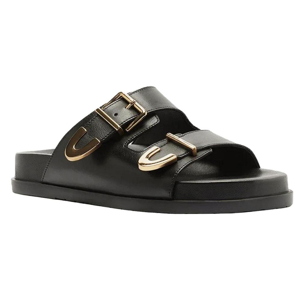Tamanco Papete Couro Feminino Arezzo A120160233 Preto Preto 2