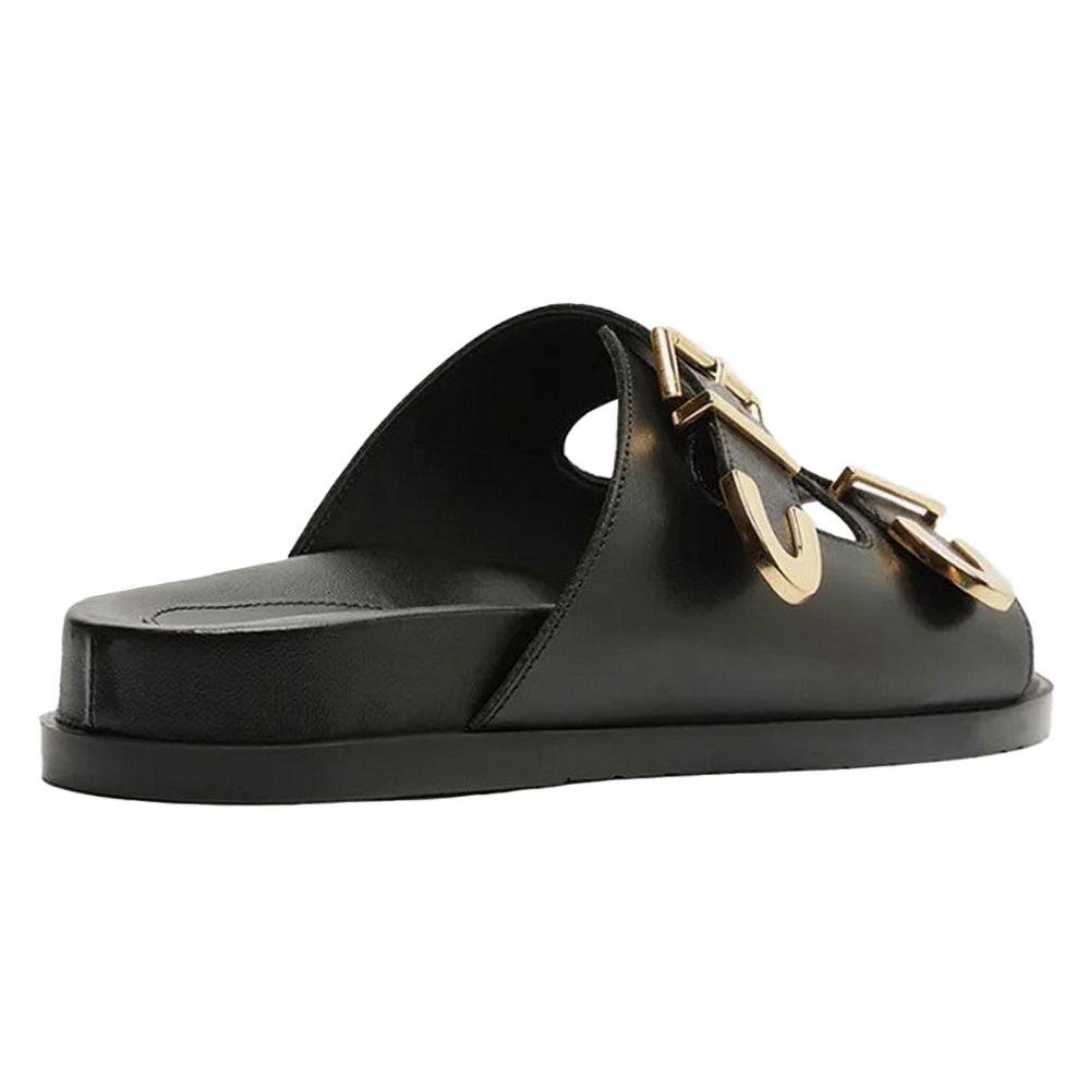 Tamanco Papete Couro Feminino Arezzo A120160233 Preto Preto 3
