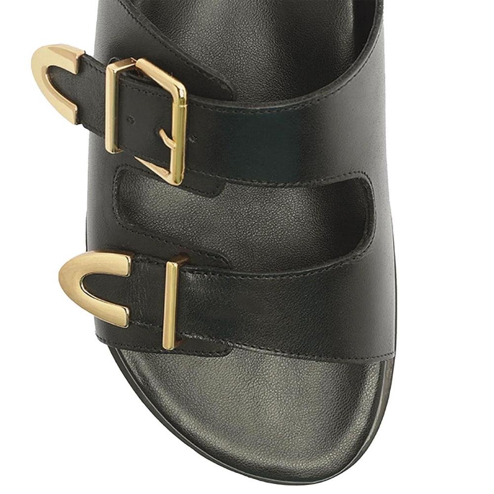 Tamanco Papete Couro Feminino Arezzo A120160233 Preto Preto 4