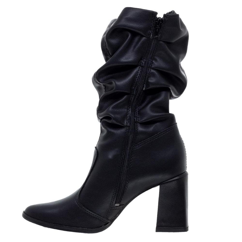 Bota Cano Médio Feminina Mississipi MA523 Preta Preto 2