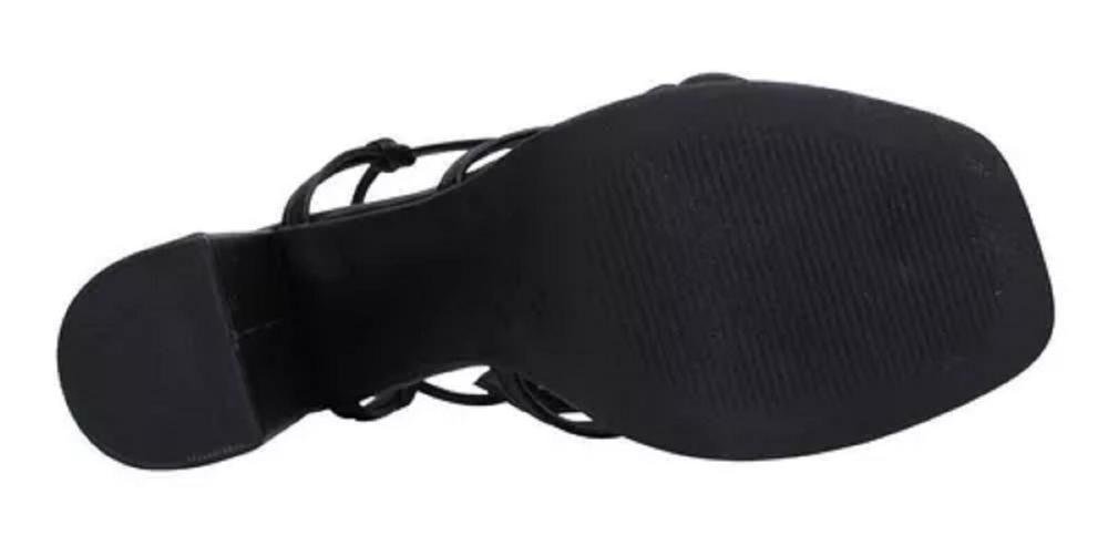 Sandália Feminina Ramarim Salto Alto Meia Pata 22-58202 Preta Preto 5