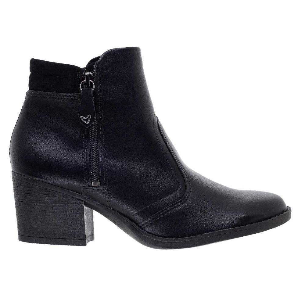 Bota Cano Curto Feminina Missisipi MA062 Preta Preto 1