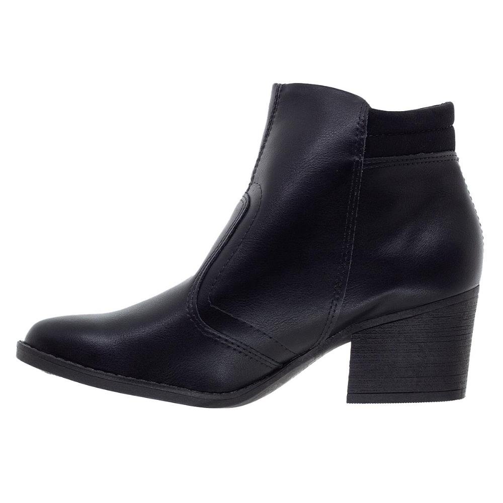 Bota Cano Curto Feminina Missisipi MA062 Preta Preto 2