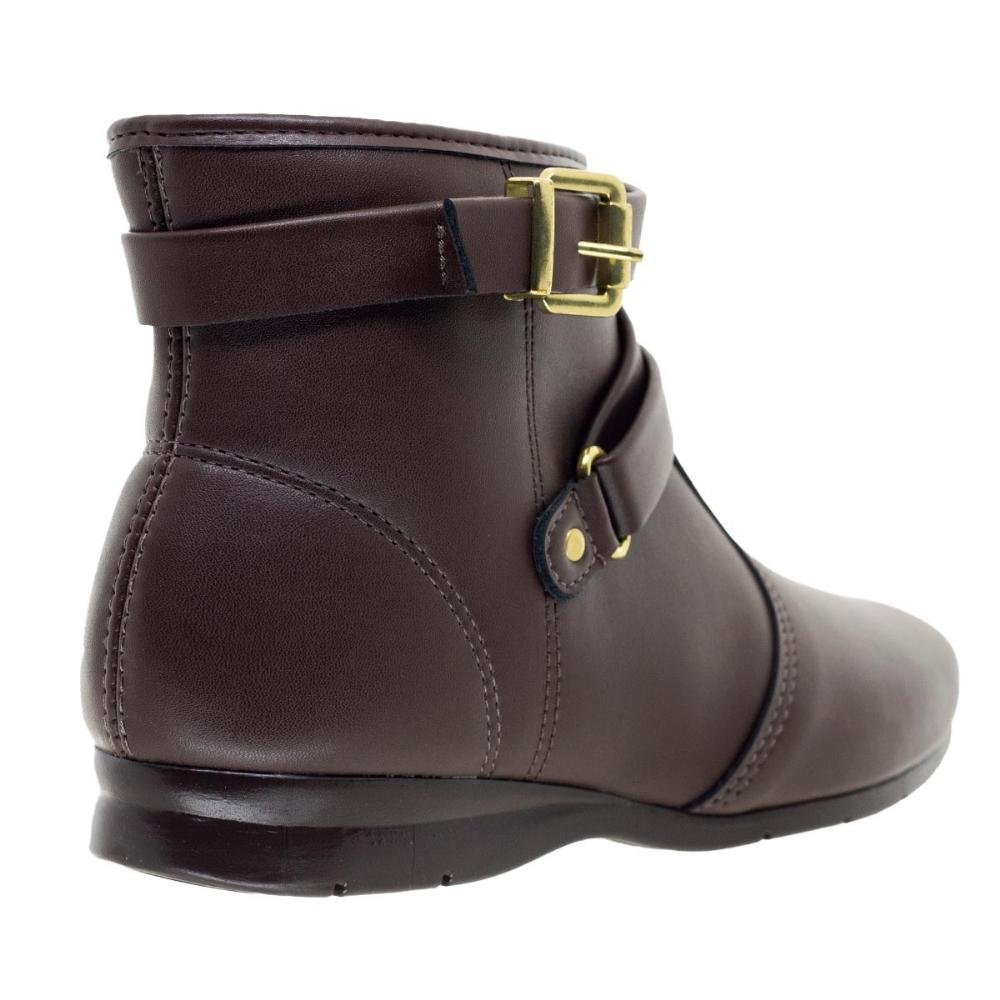 Bota Cano Curto Feminina Beira Rio 9084.102 Marrom Café 3