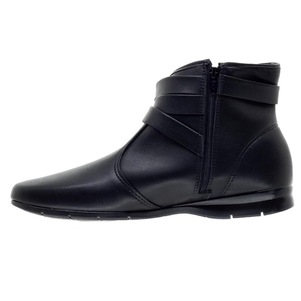 Bota Cano Curto Beira Rio Feminina 9084.102 Preta Preto 2