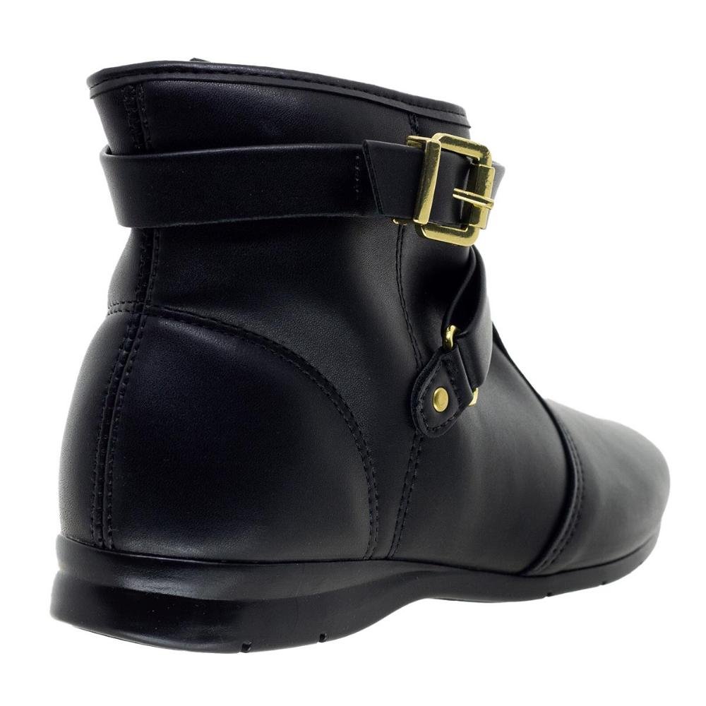Bota Cano Curto Beira Rio Feminina 9084.102 Preta Preto 3