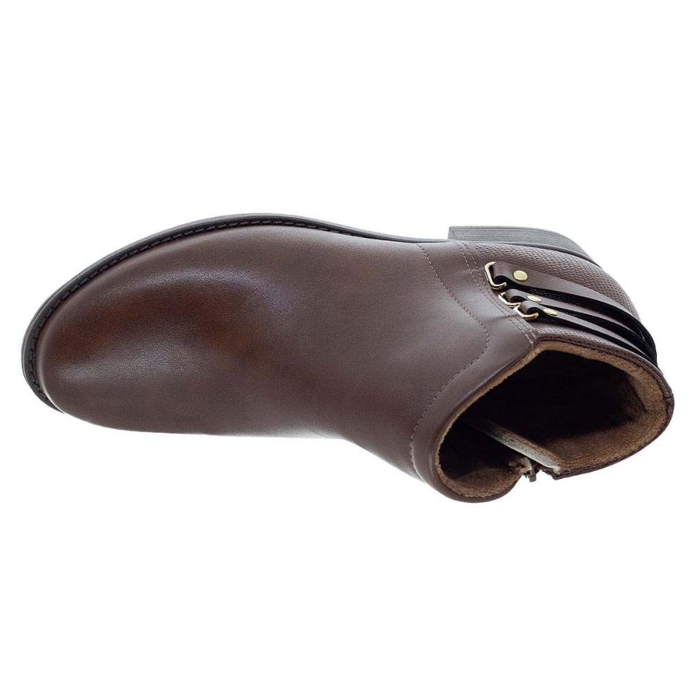 Bota Cano Curto Feminina Modare 7057.218 Marrom Café 3