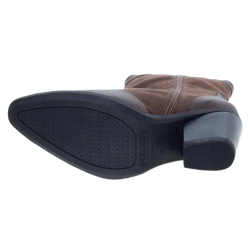 Bota Texana Cano Curto Feminina Piccadilly 761005-01 Marrom Marrom 4