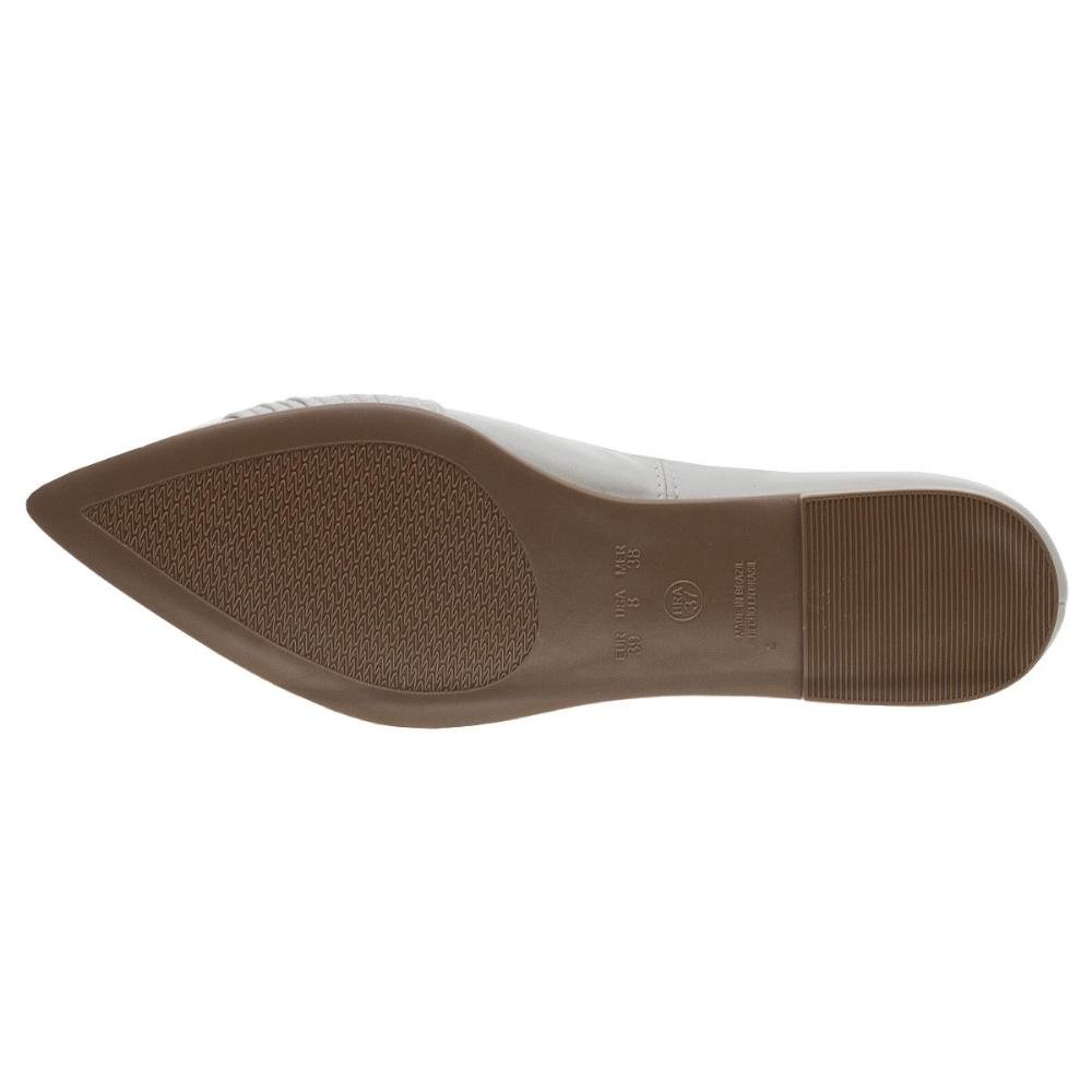 Sapatilha Bico Fino Feminina Santinelli 1600004 Offwhite Offwhite 4
