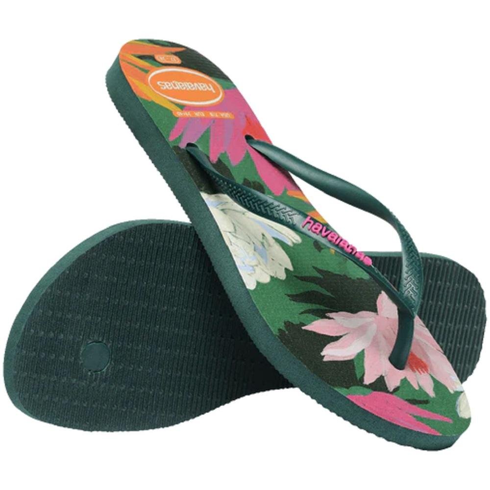 Chinelo Havaianas Feminino Slim Summer Bliss Verde Verde 4