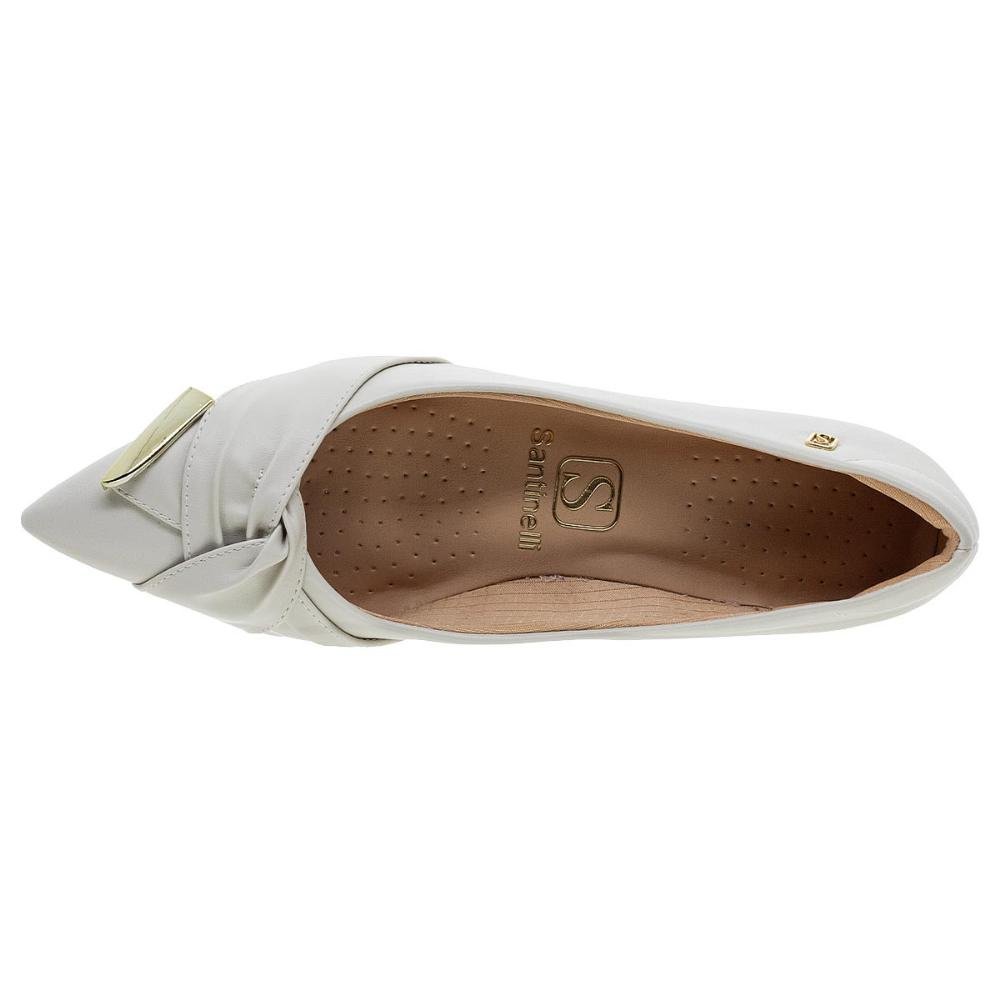 Sapato Scarpin Feminino Santinelli 1606011 Offwhite Offwhite 3
