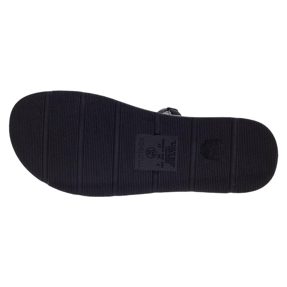 Tamanco Papete Feminino Moleca 5490.112 Preto Preto 4