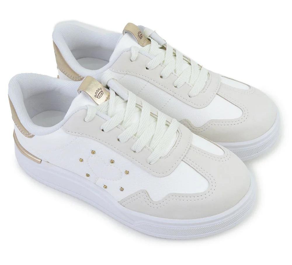 Tênis Casual Sneaker Infantil Menina Pink Cats V5351 Offwhite Offwhite 3