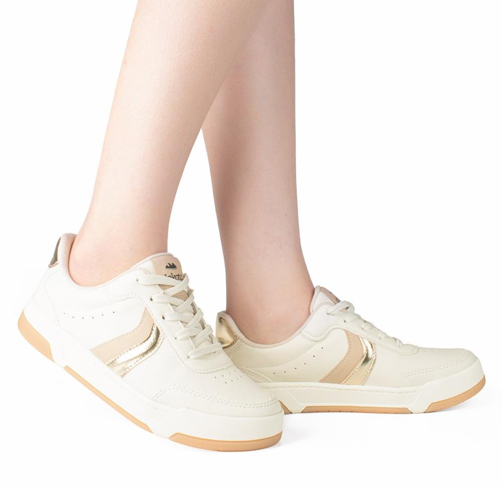 Tênis Casual Feminino Dakota D0191 Creme Creme 4