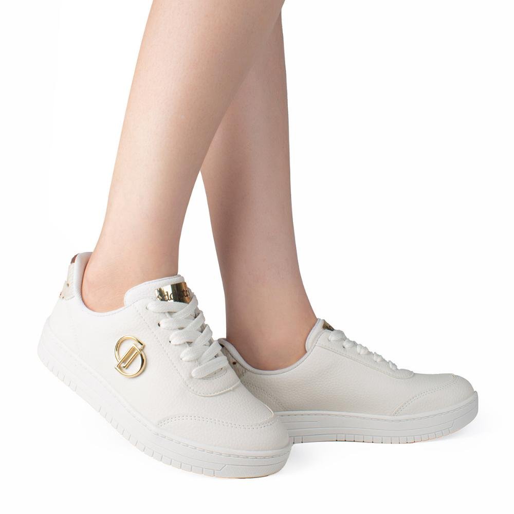 Tênis Casual Flatform Feminino Dakota D0182 Branco Branco 4