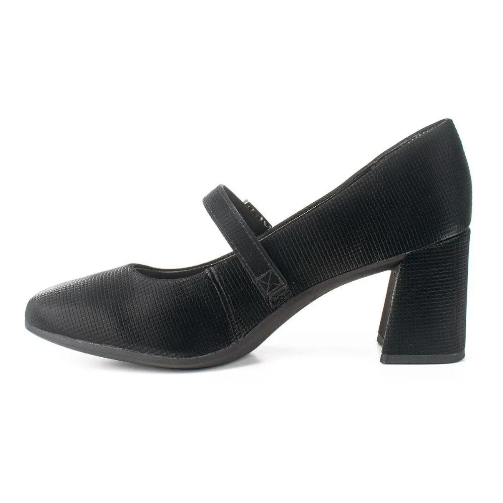 Sapato Scarpin Boneca Salto Bloco Dakota Feminino D0282 Preto Preto 2