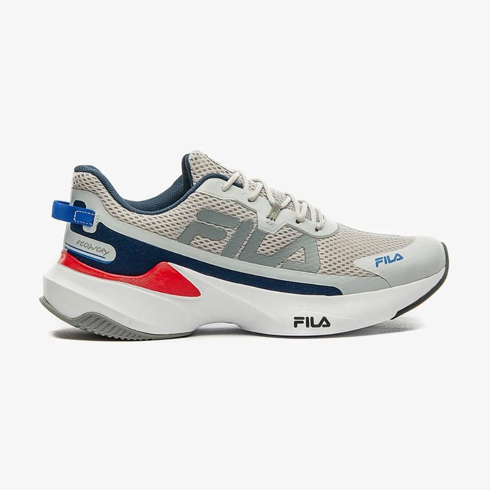 Tênis Esportivo Corrida Masculino Fila Recovery 1151966 Cinza Cinza 1