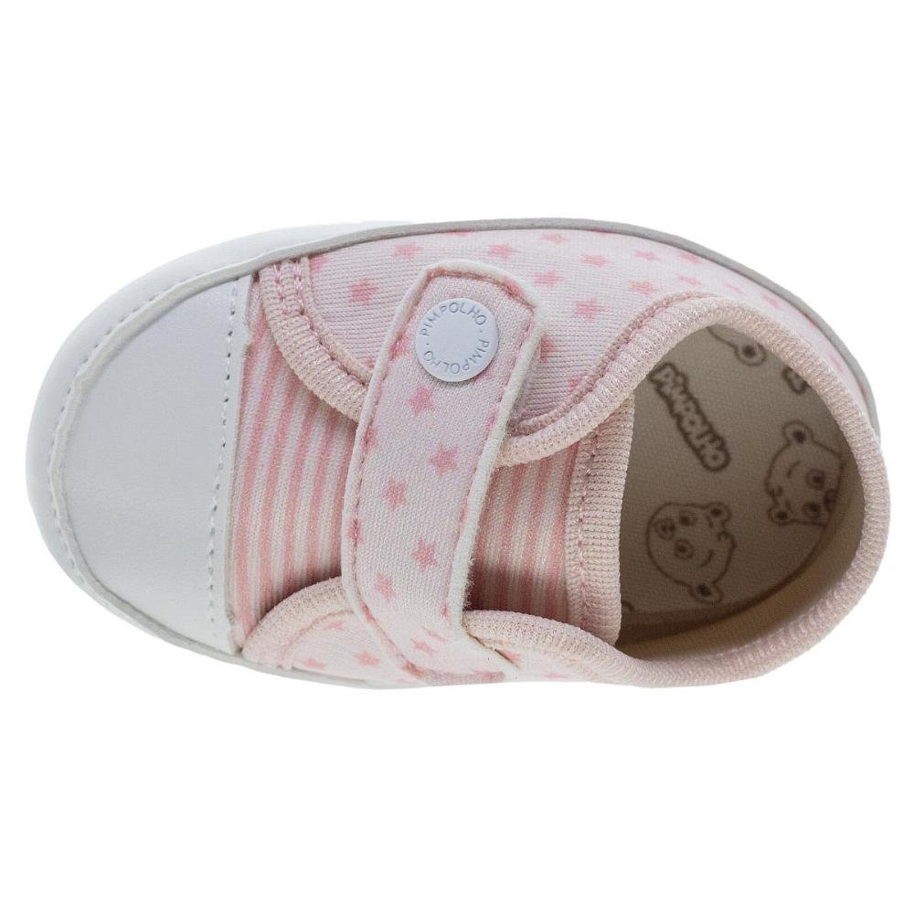 Tênis Infantil Bebê Menina Pimpolho 0110294C Rosa Rosa 3