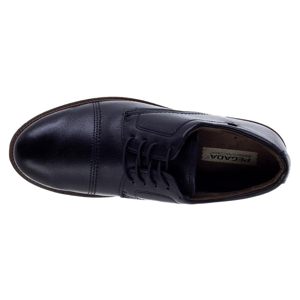 Sapato Social Oxford Masculino Pegada 126702 Preto Preto 3
