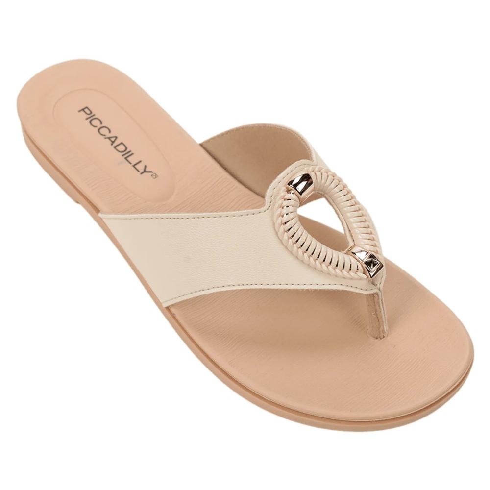 Tamanco Piccadilly Rasteiro 418081 Bege Bege 2