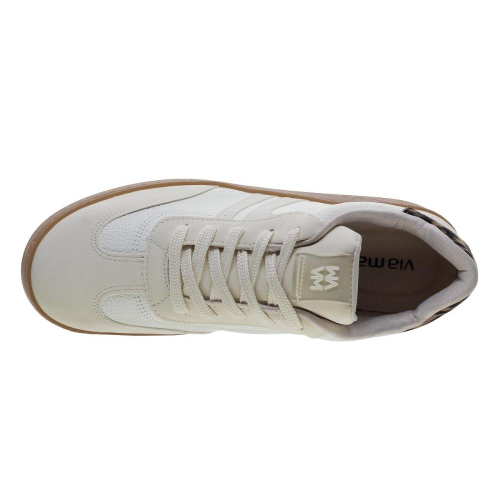 Tênis Casual Feminino Via Marte 214-005-01 OffWhite Offwhite 3