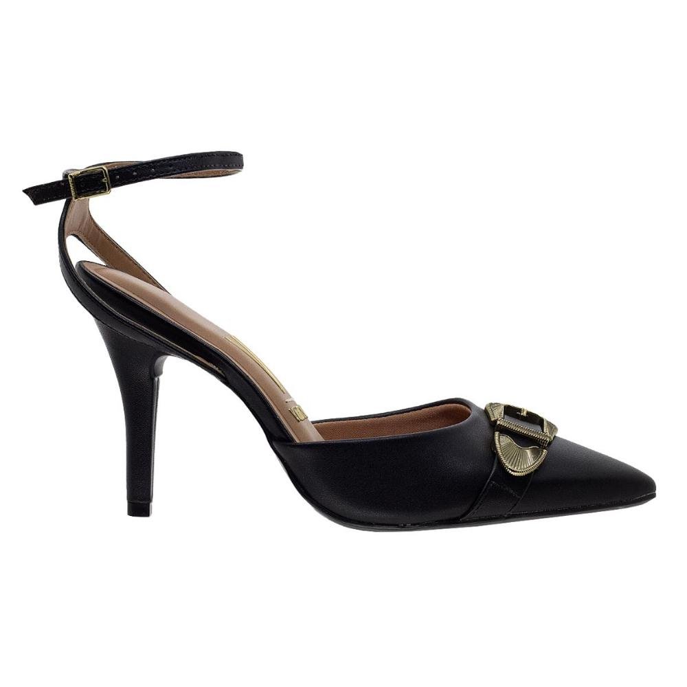 Sapato SlingBack Salto Baixo Vizzano 1184.1707 Preto Preto 1