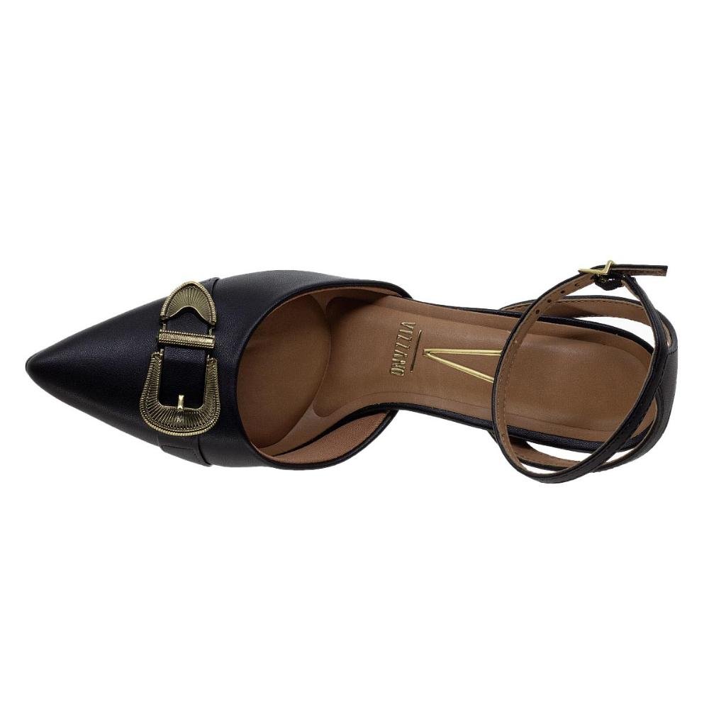 Sapato SlingBack Salto Baixo Vizzano 1184.1707 Preto Preto 3