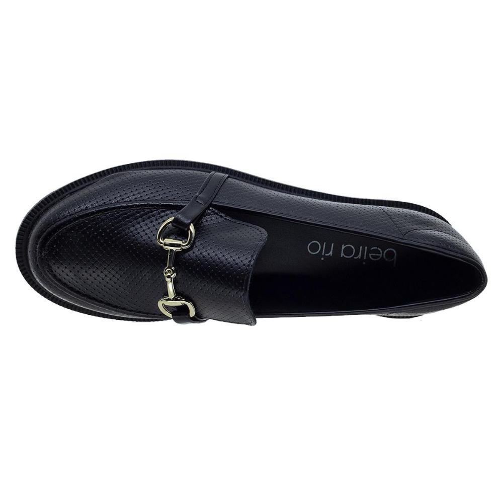 Mocassim Feminino Loafer Tratorado Beira Rio 4283.104 Preto Preto 3