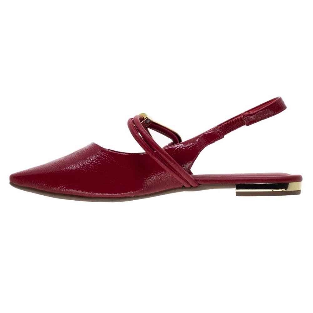 SlingBack Salto Baixo Bebecê T2019086 Vermelho Vermelho 2