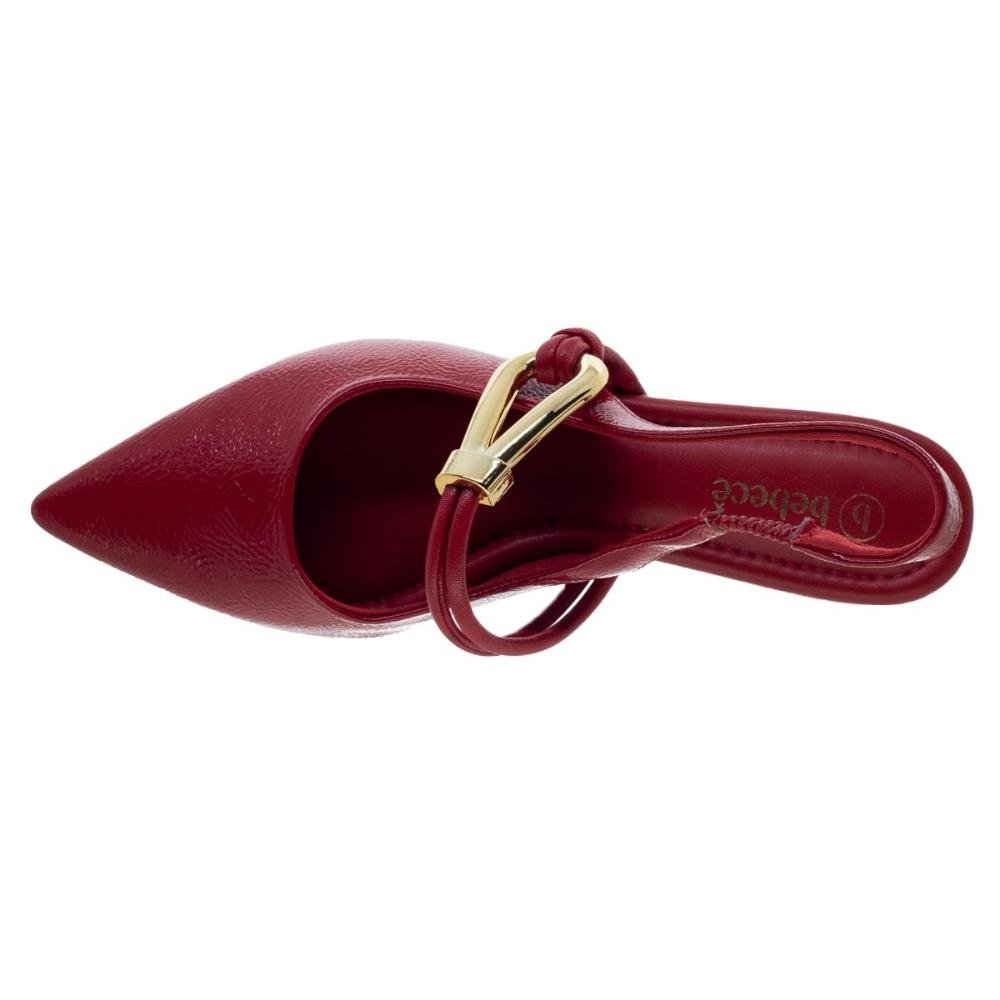 SlingBack Salto Baixo Bebecê T2019086 Vermelho Vermelho 3