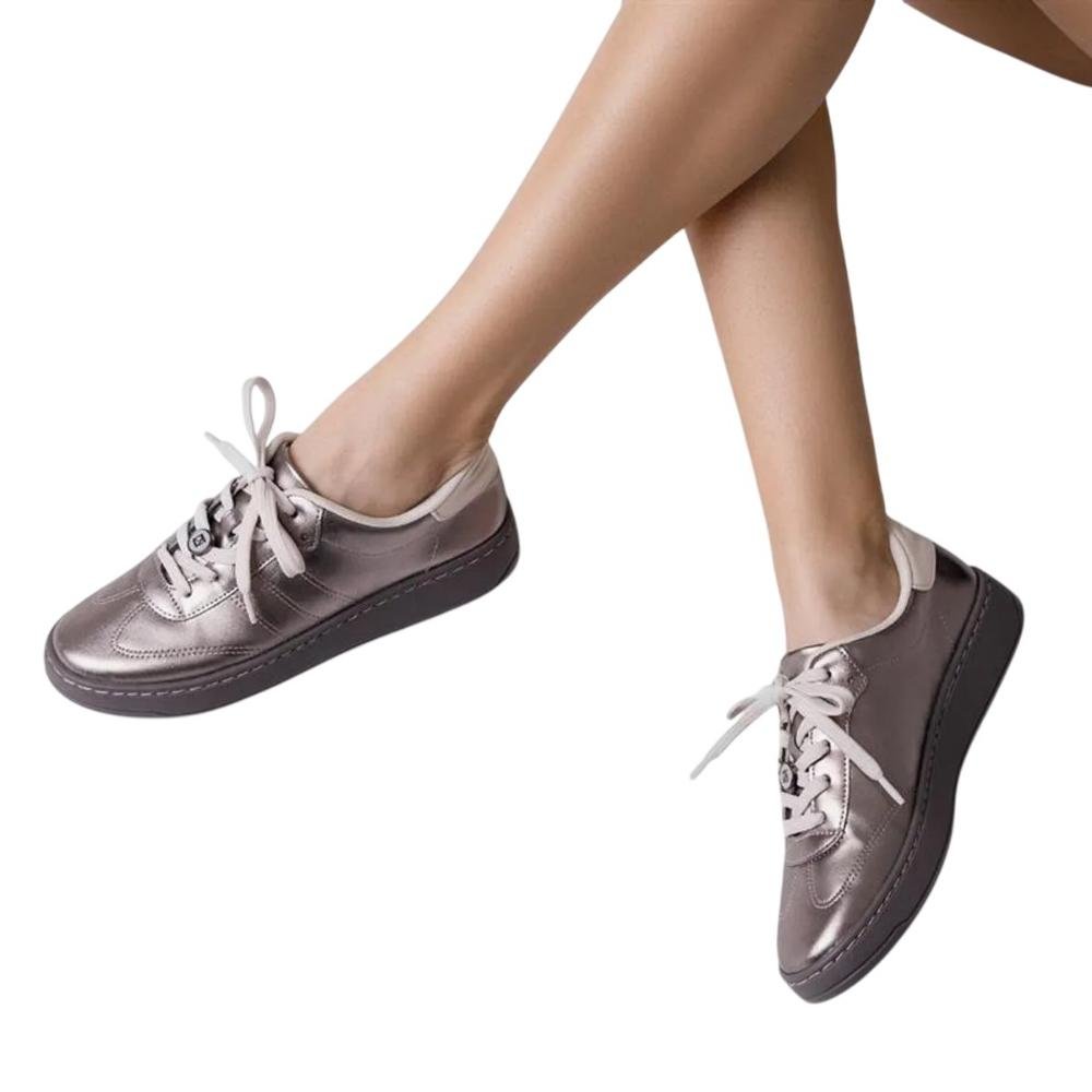 Tênis Casual Feminino Piccadilly 985019 Prata Prata 5