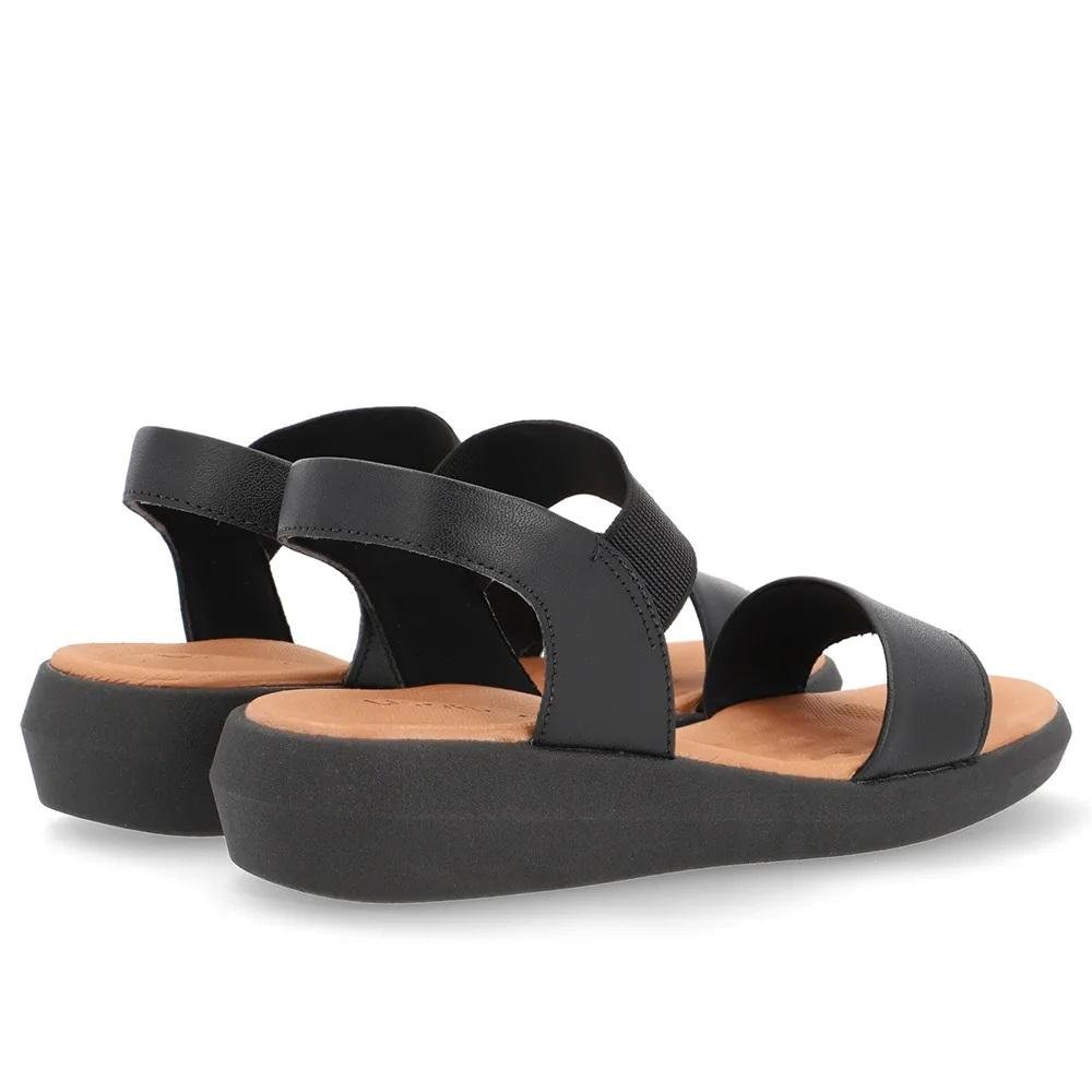 Sandália Salto Plataforma Couro Feminina Usaflex AI3010001 Preto Preto 3