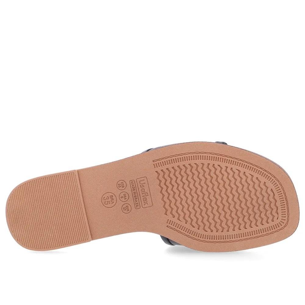 Tamanco Rasteiro Feminino Usaflex AK3103001 Preto Preto 5