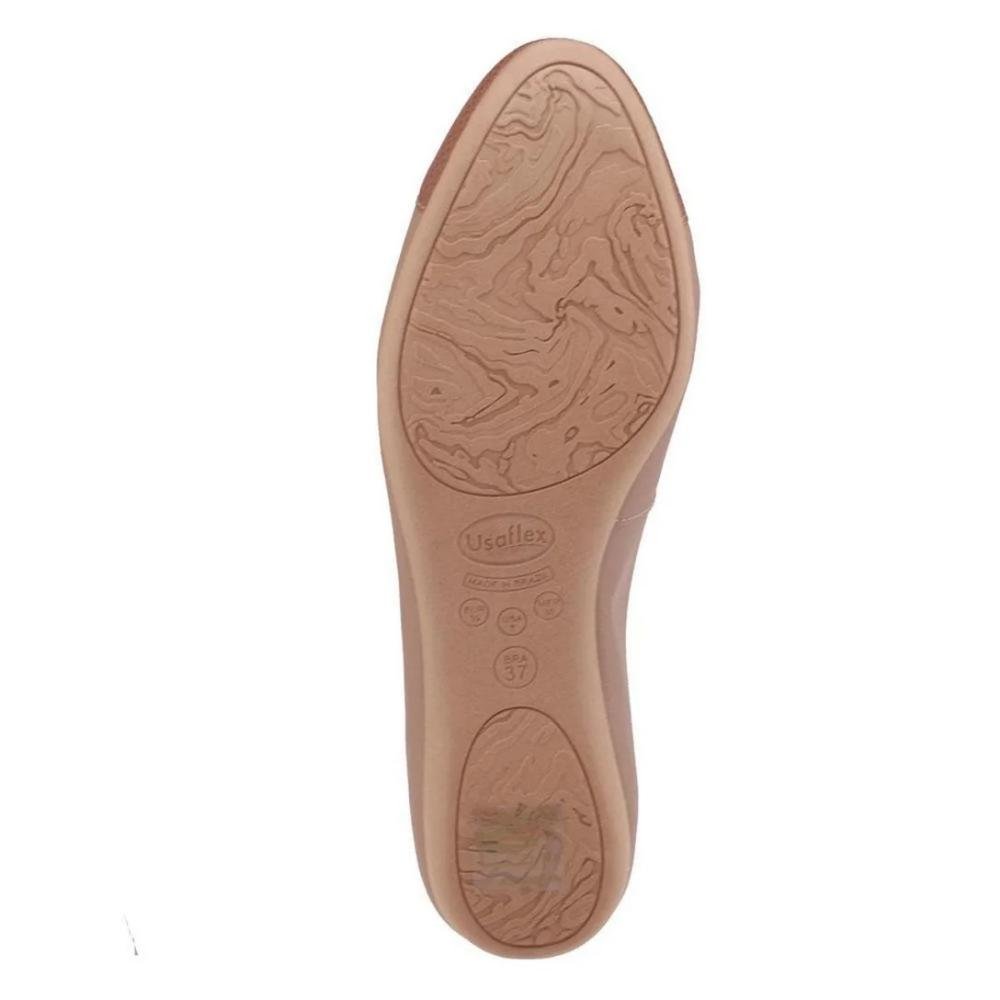 Sapatilha Bico Fino Feminina Usaflex T7552004 Camel Camel 4