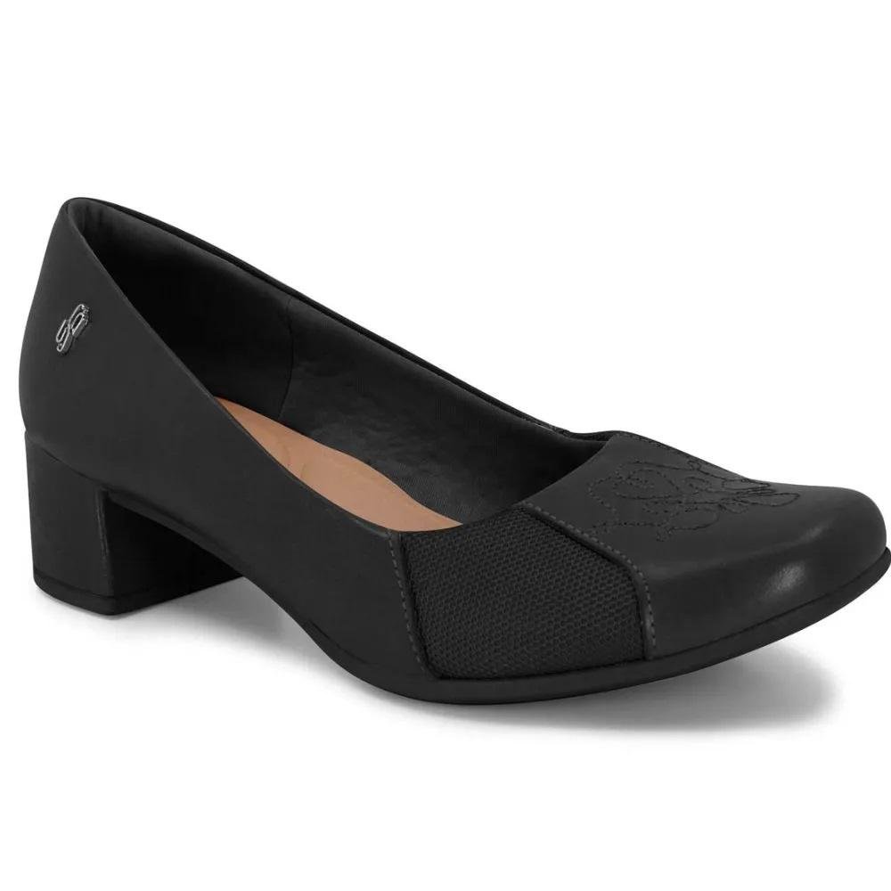 Sapato Scarpin Joanete Feminino Usaflex AJ0102001 Preto Preto 1