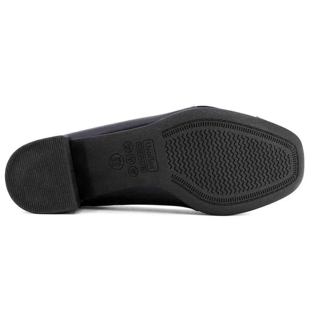 Sapato Scarpin Joanete Feminino Usaflex AJ0102001 Preto Preto 4