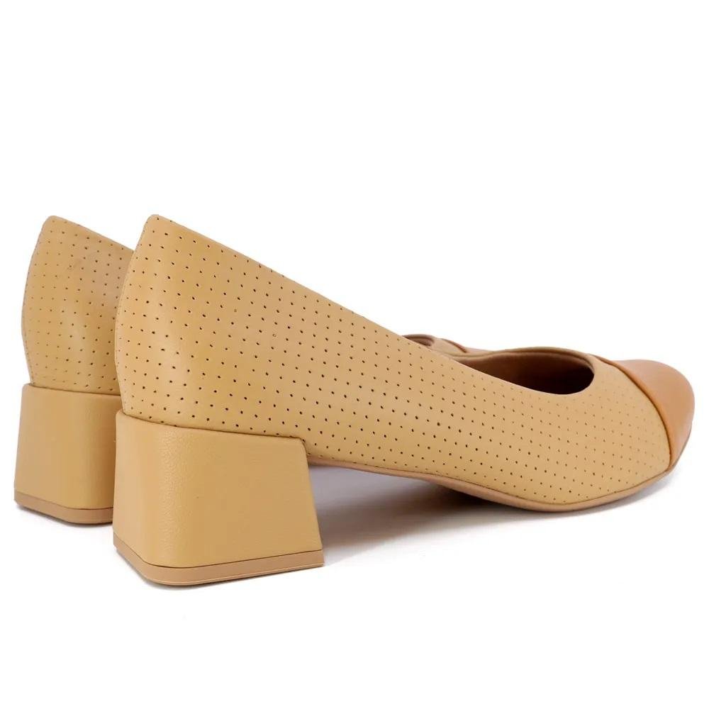 Sapato Scarpin Feminino Usaflex AG1621004 Bege Bege 3