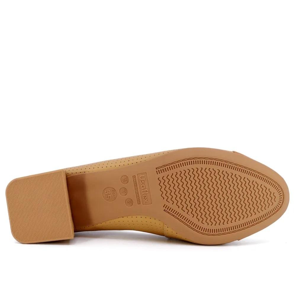 Sapato Scarpin Feminino Usaflex AG1621004 Bege Bege 4