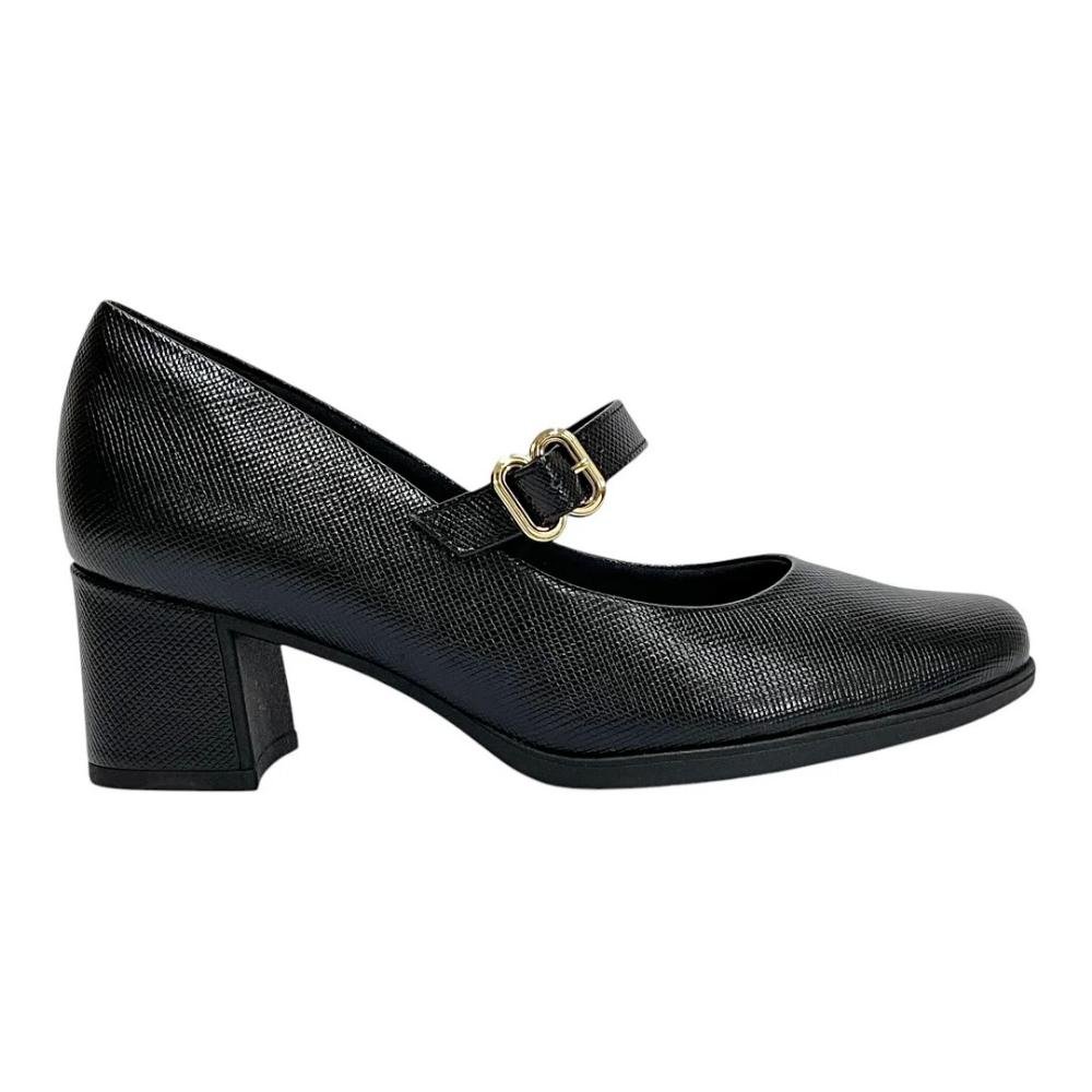 Sapato Salto Médio Feminino Piccadilly 654063 Preto Preto 1