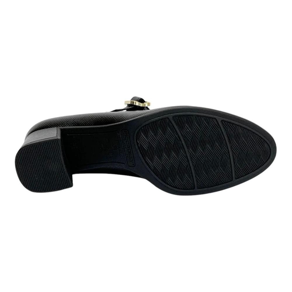 Sapato Salto Médio Feminino Piccadilly 654063 Preto Preto 4