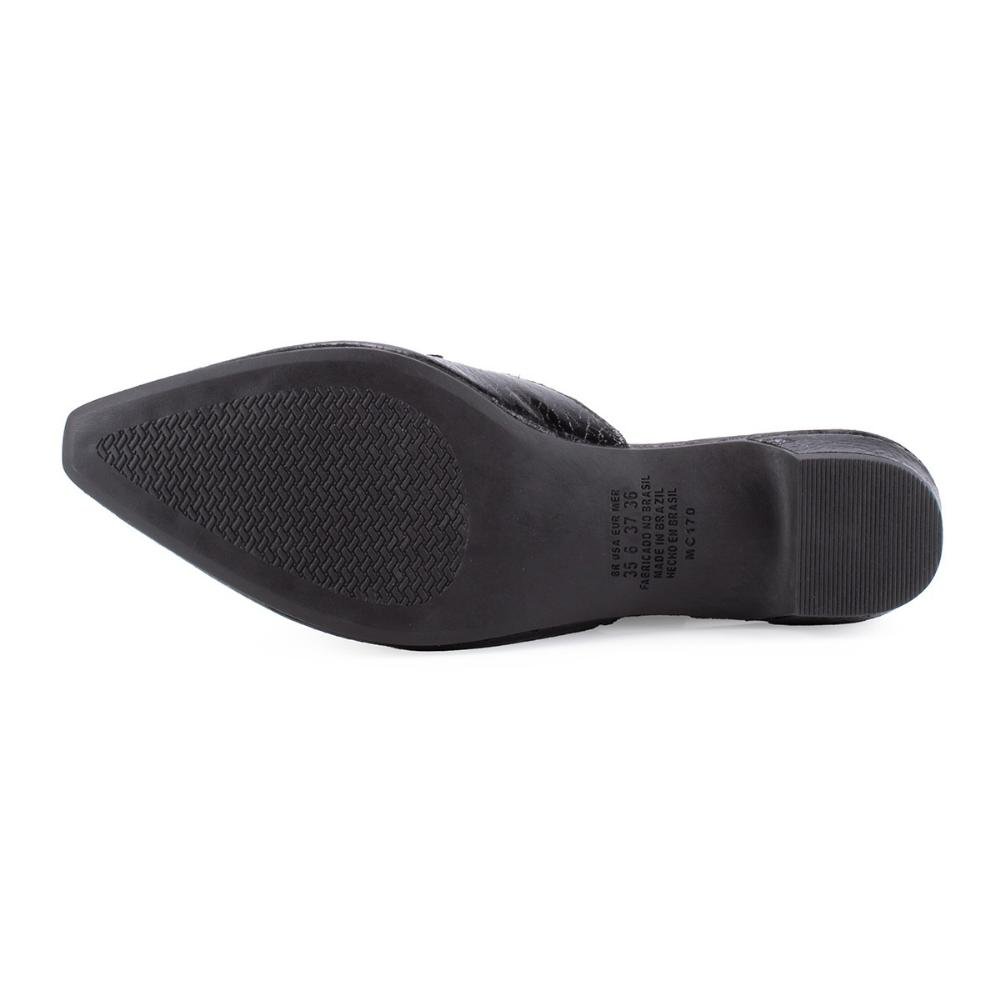 Sapato Mule Feminino Mississipi ME231 Preto Preto 5