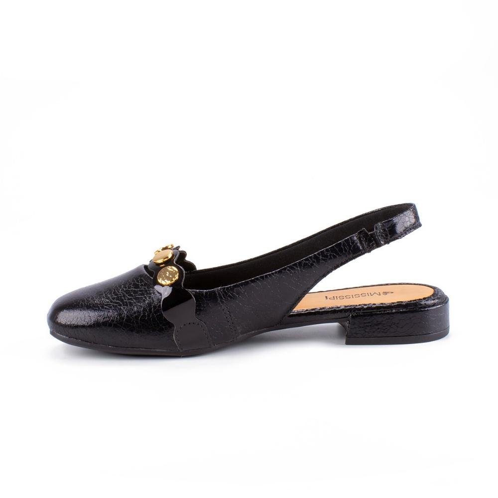 Sapato Slickback Feminino mississipi MC952 Preto Preto 2