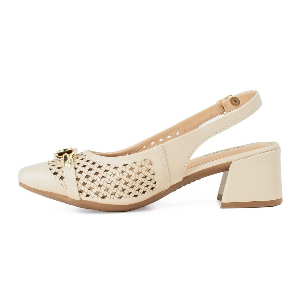 Sapato Slickback feminino Dakota D0082 Bege Bege 2