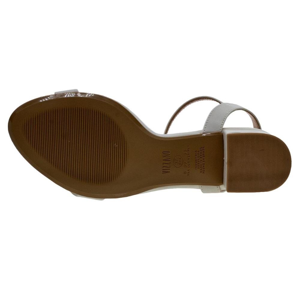 Sandália Feminina Salto Baixo Vizzano 6291.900 Branco Branco 4