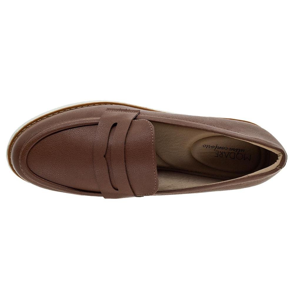 Mocassim Feminino Modare Ultraconforto 7400.100 Marrom Marrom 3