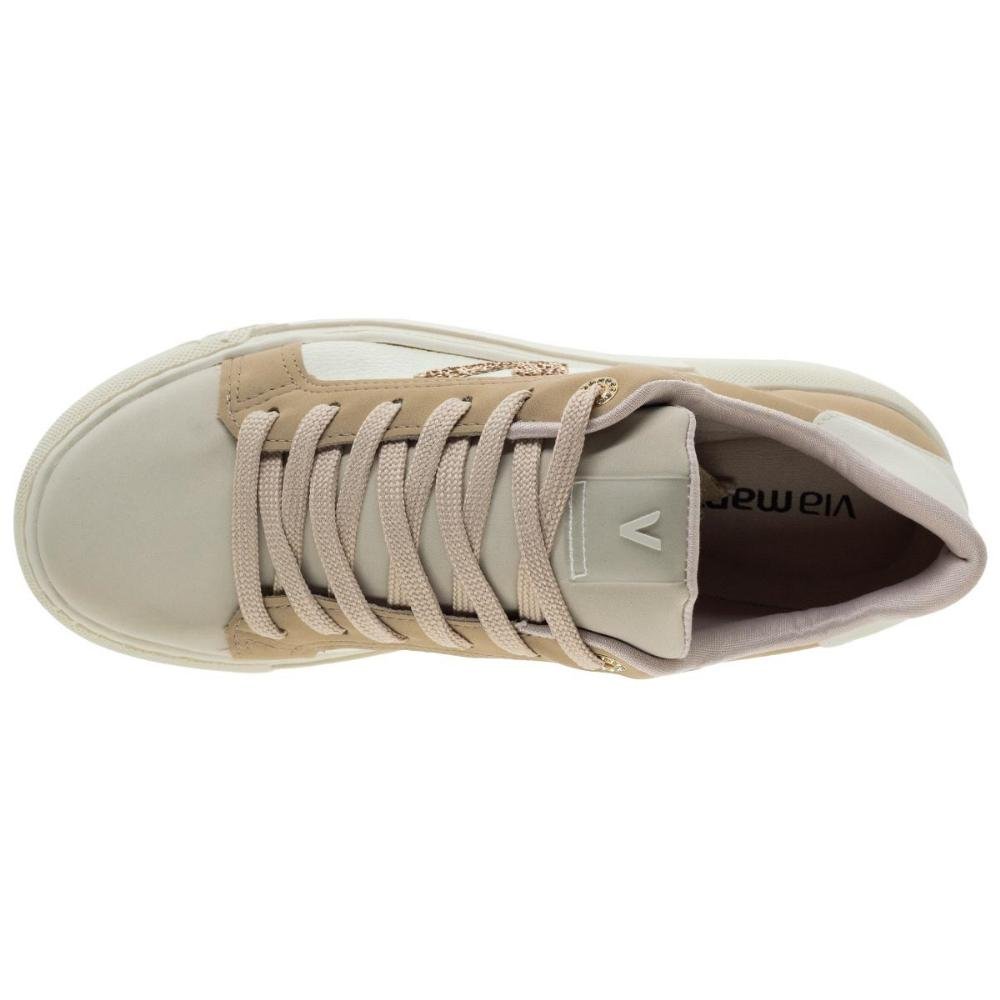 Tênis Casual Feminino Via Marte 122-011-05 Bege Bege 3