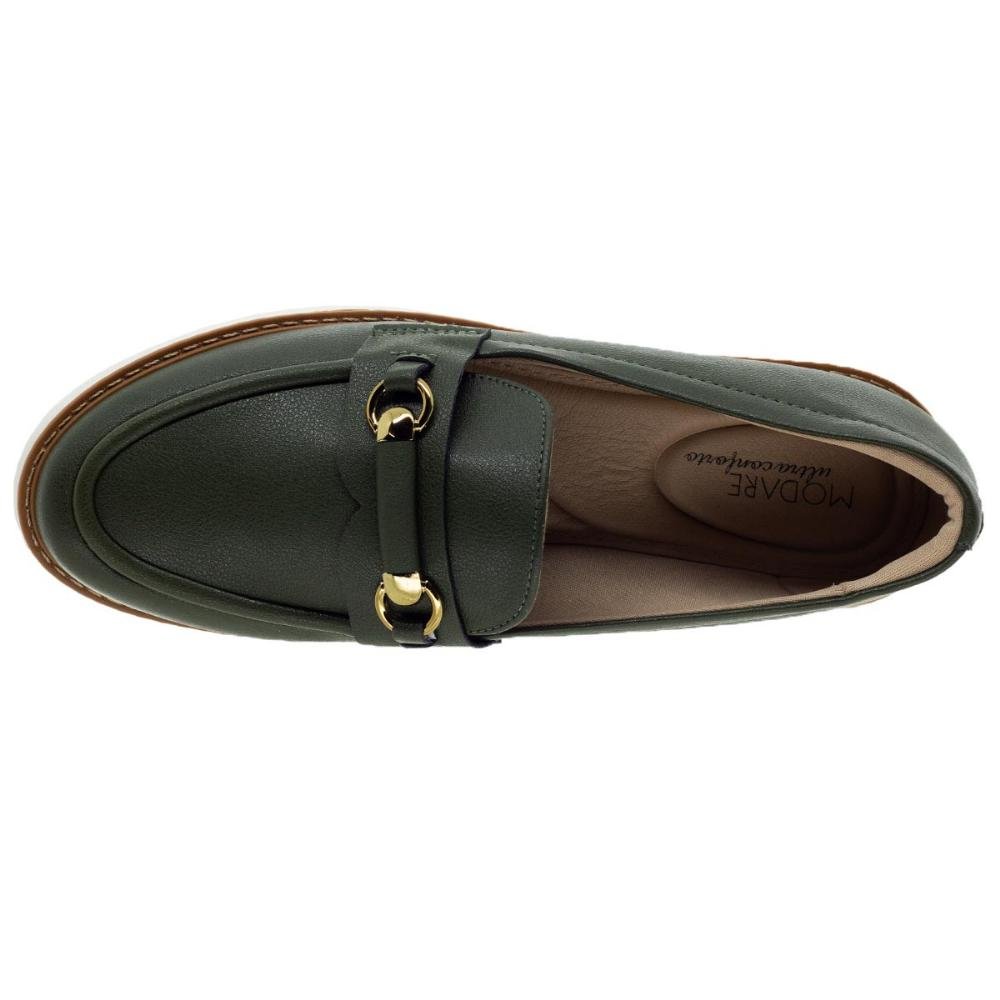 Mocassim Feminino Modare Ultraconforto 7400.103 Verde Verde 3