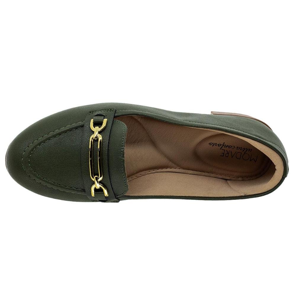 Mocassim Feminino Modare Ultraconforto 7403.103 Verde Verde 3