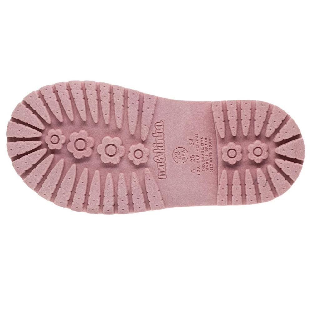 Bota Coturno Infantil Menina Molekinha 2126.529 Rosa Rosa 4