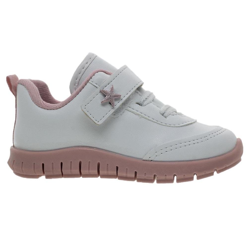 Tênis Casual Infantil Menina Molekinha 2736.104 Branco Branco 1